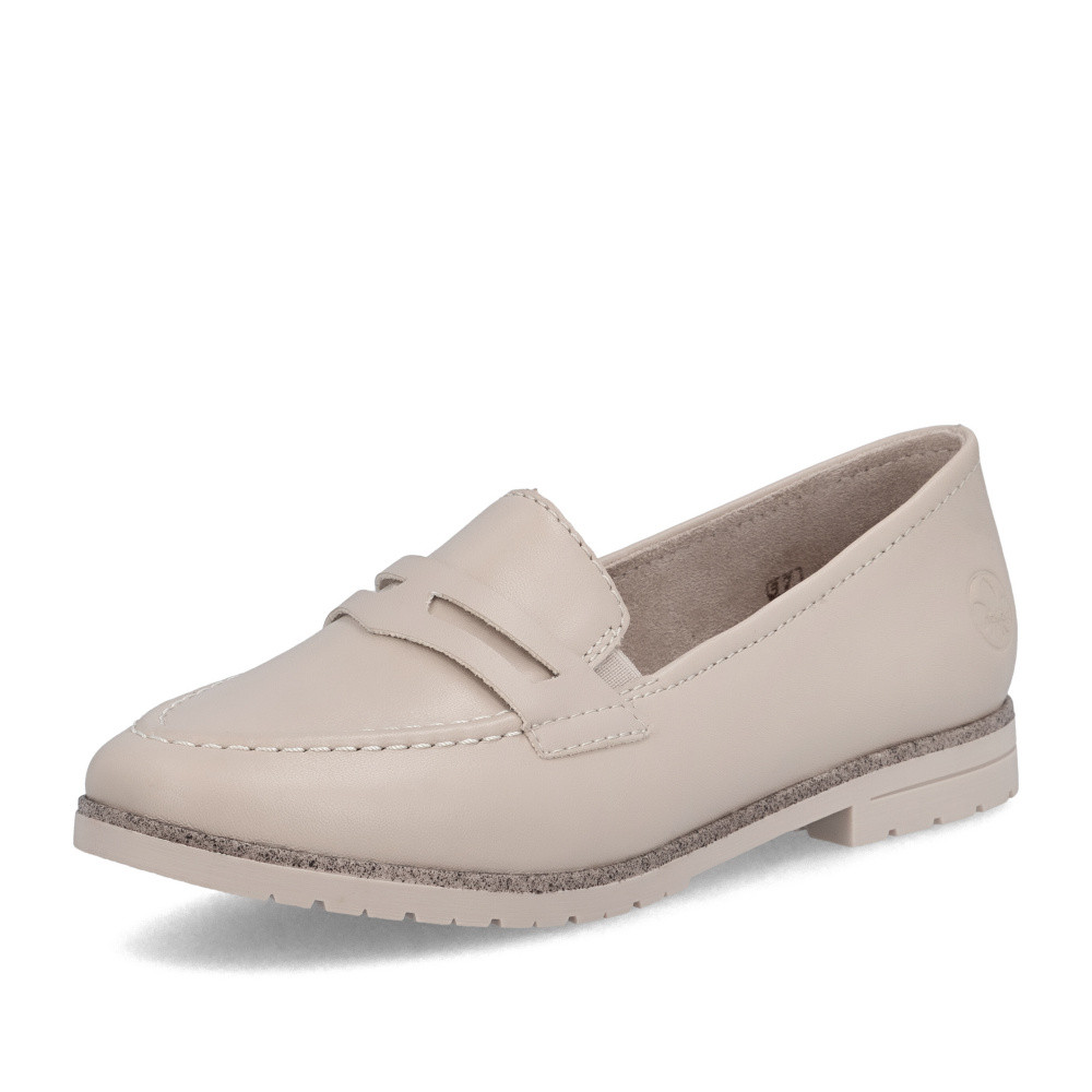 detail Dámské mokasíny RIEKER 45300-63 béžová S6