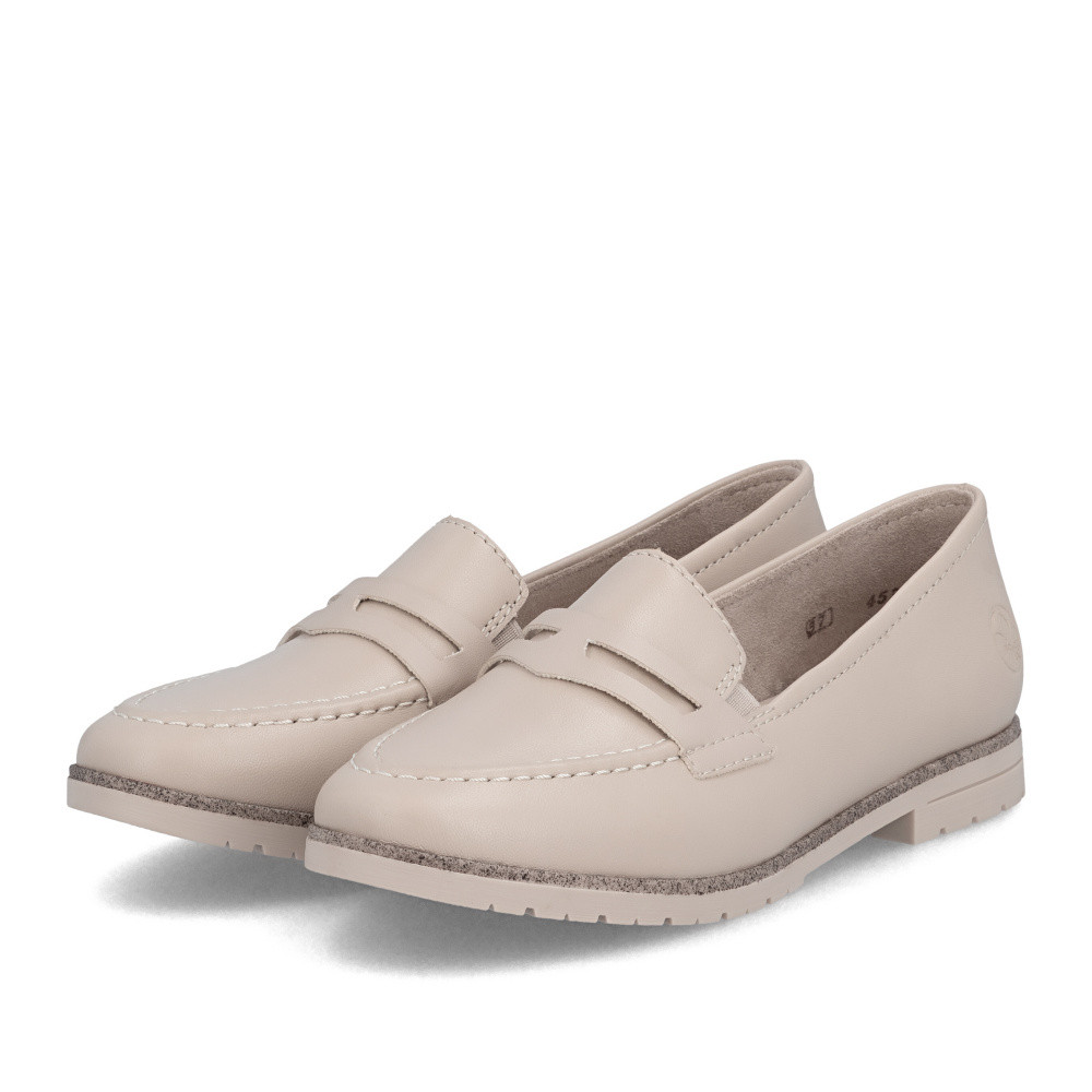 detail Dámské mokasíny RIEKER 45300-63 béžová S6
