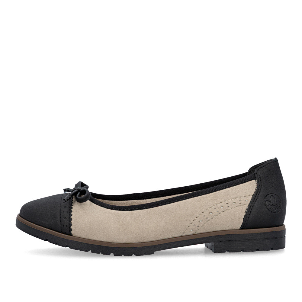 detail Dámské baleríny RIEKER 45358-60 béžová S6