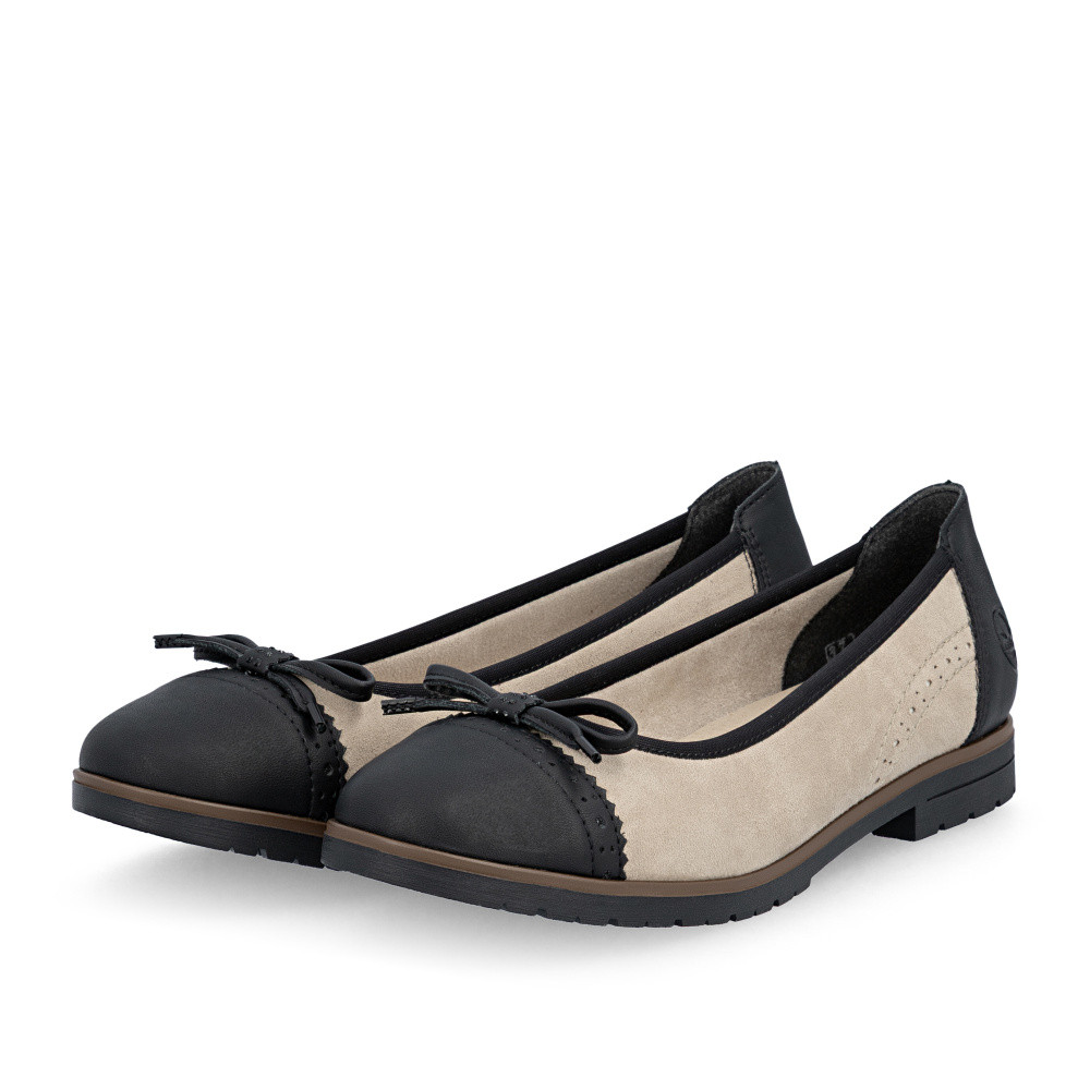 detail Dámské baleríny RIEKER 45358-60 béžová S6