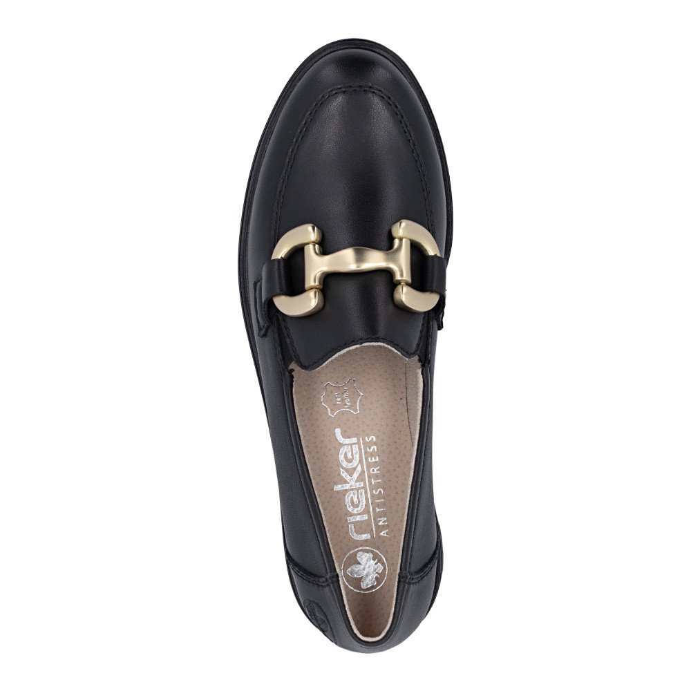 detail Dámske mokasíny RIEKER 45561-03 čierna S6