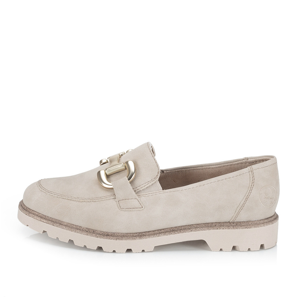 detail Dámské mokasíny RIEKER 45561-62 béžová S6