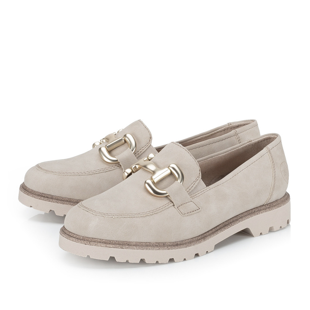 detail Dámské mokasíny RIEKER 45561-62 béžová S6