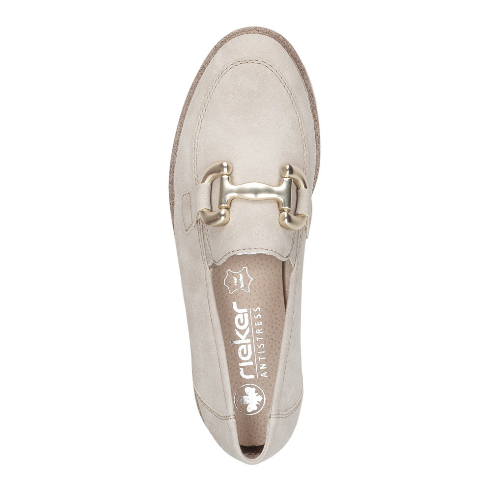 detail Dámské mokasíny RIEKER 45561-62 béžová S6
