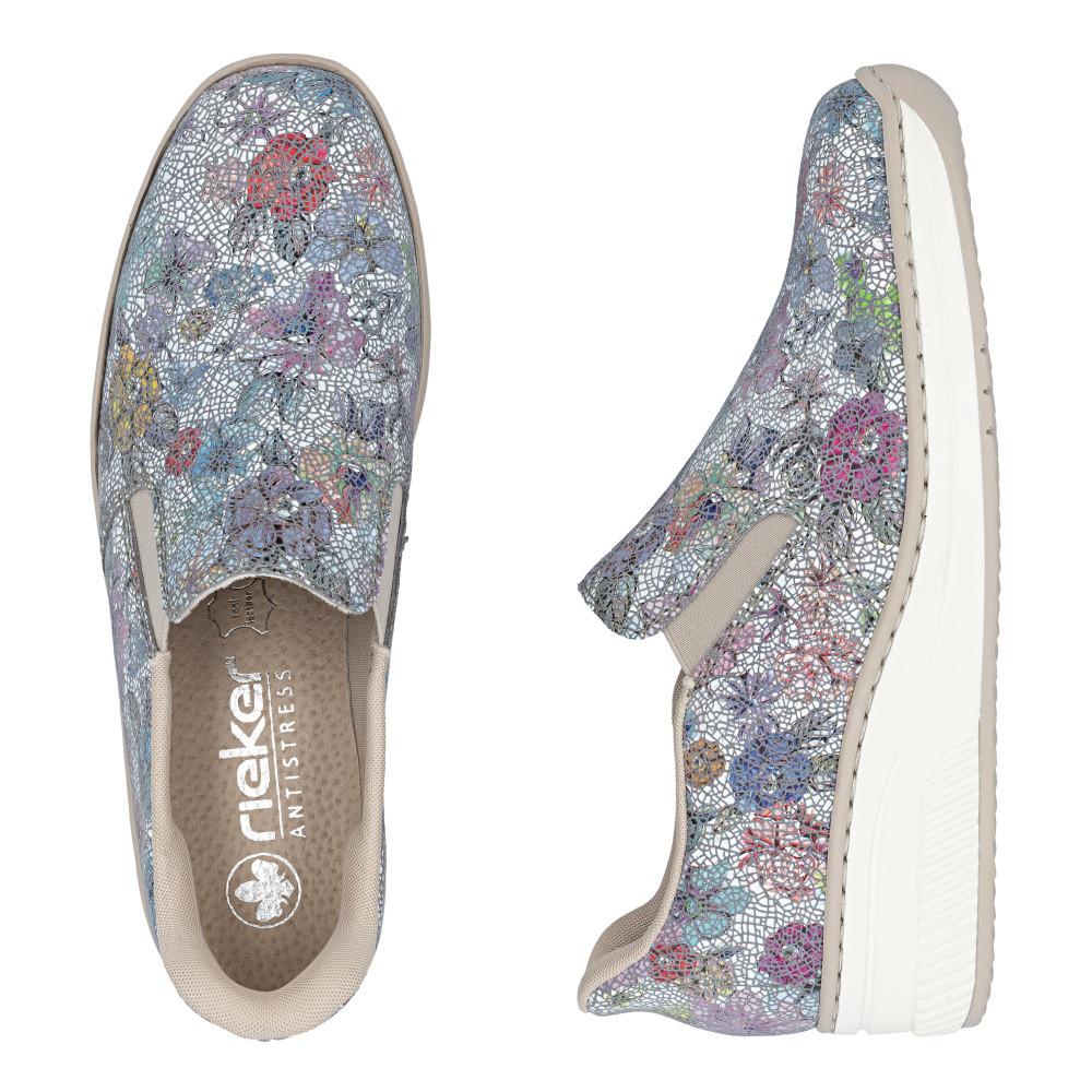 detail Dámské mokasíny RIEKER 48761-91 modrá S6