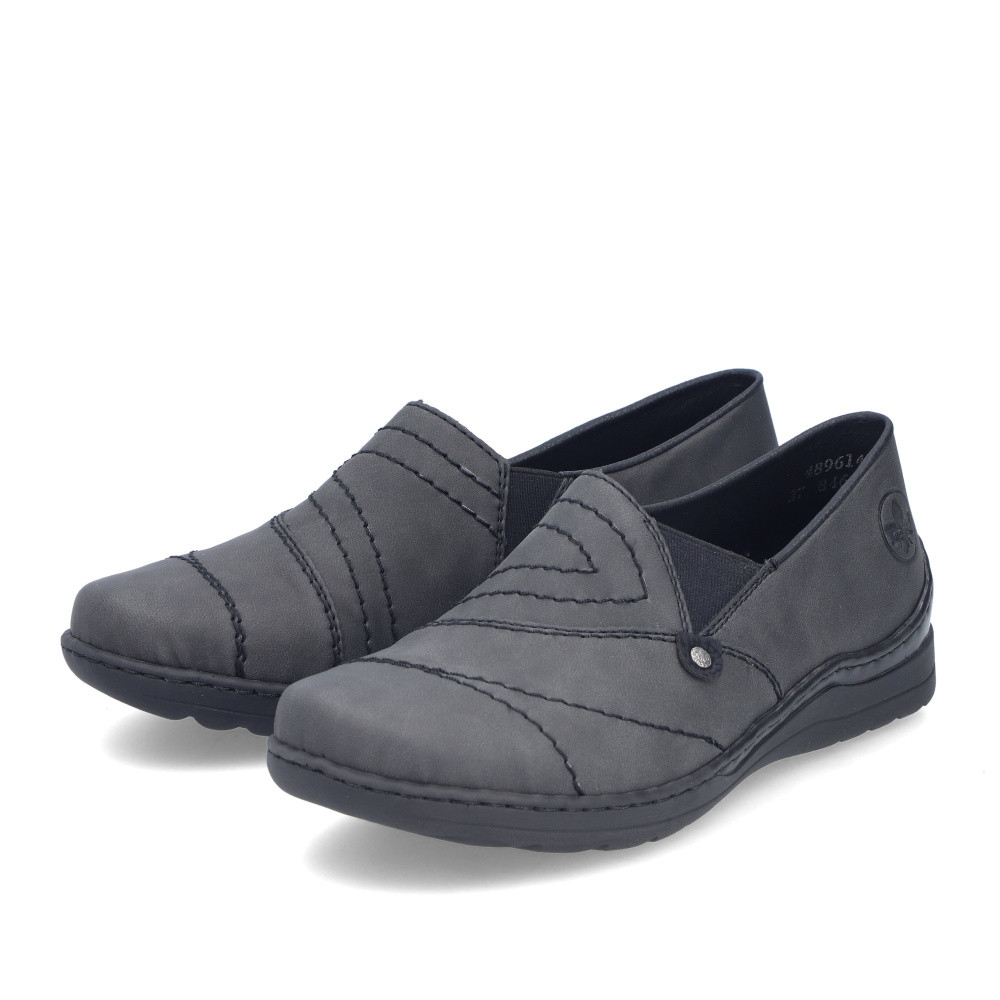 detail Dámské mokasíny RIEKER 48961-45 šedá S6