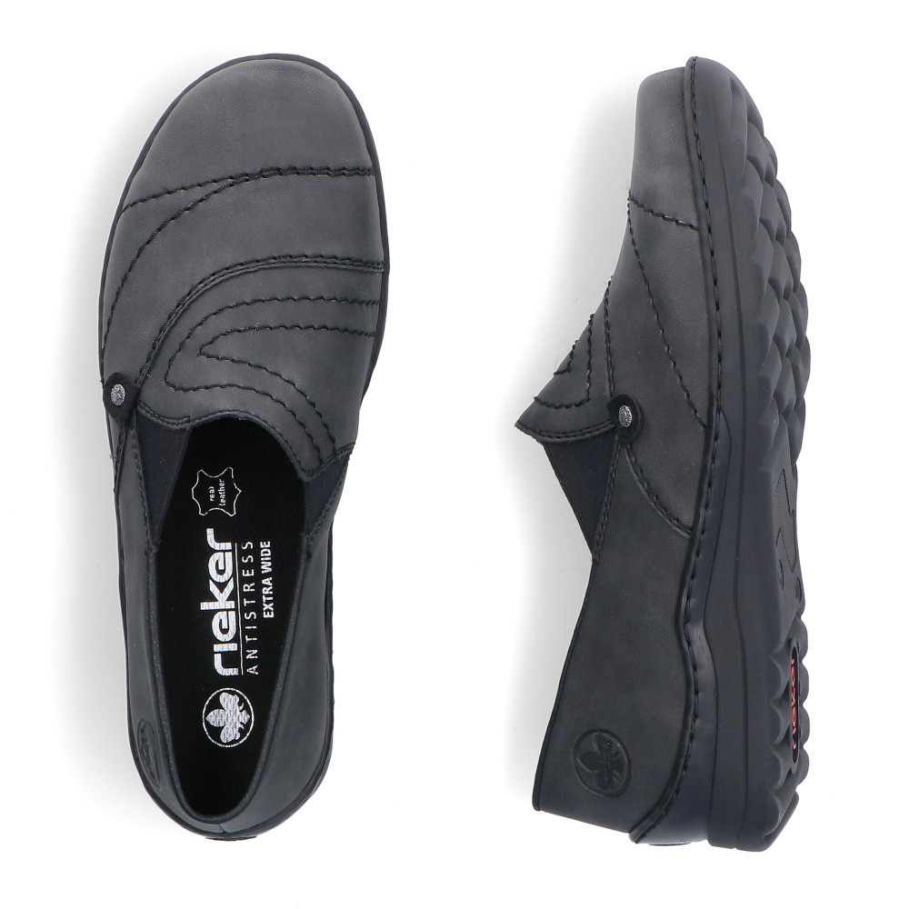 detail Dámské mokasíny RIEKER 48961-45 šedá S6