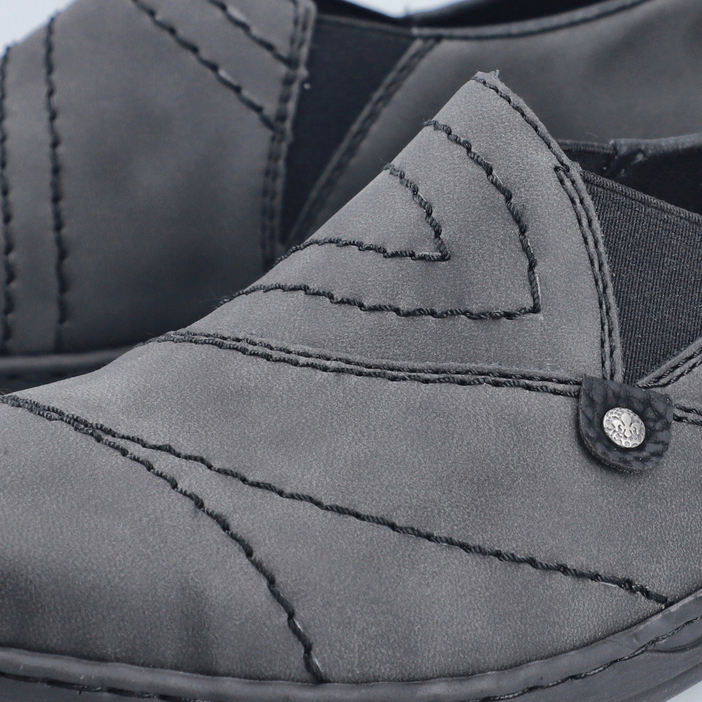 detail Dámské mokasíny RIEKER 48961-45 šedá S6