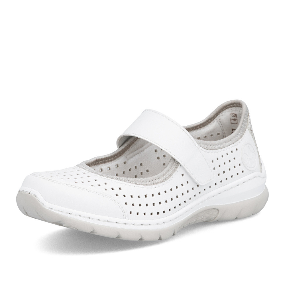 detail Dámske baleríny RIEKER L32B5-82 biela S6