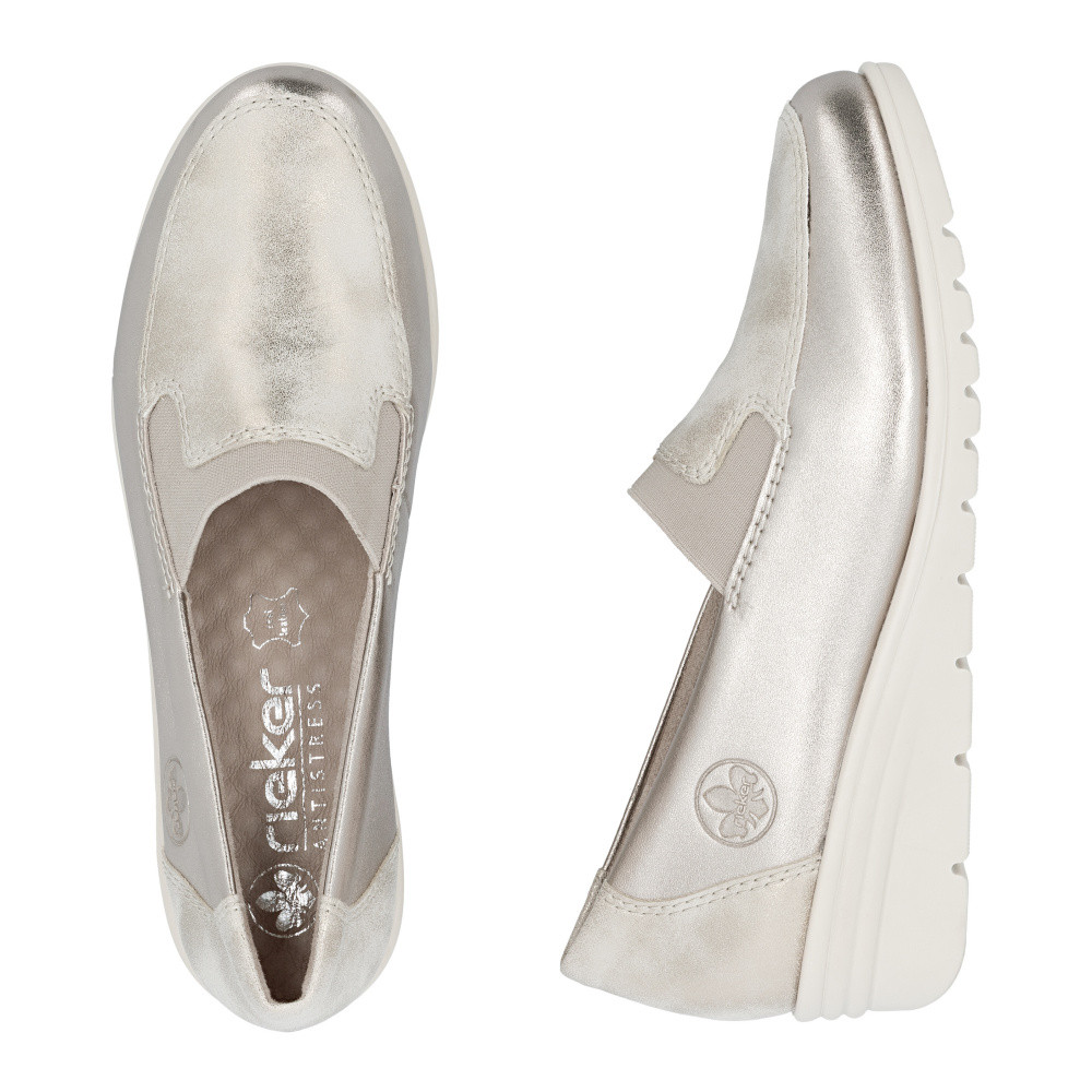 detail Dámské mokasíny RIEKER L5351-60 zlatá S6