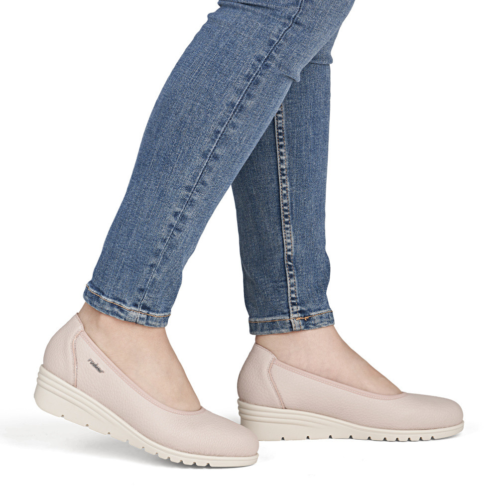 detail Dámské baleríny RIEKER L5360-31 růžová S6