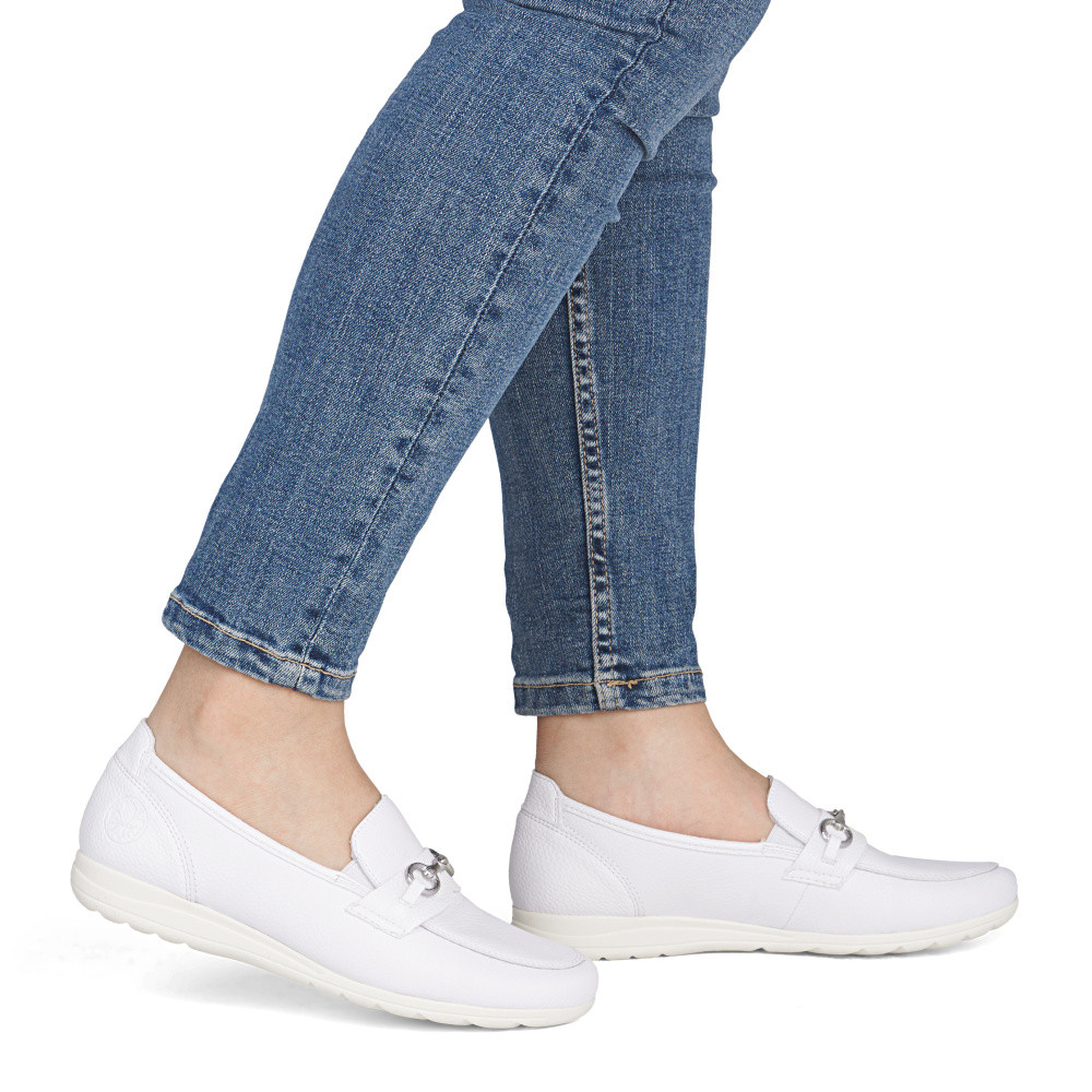 detail Dámské mokasíny RIEKER L9355-80 bílá S6