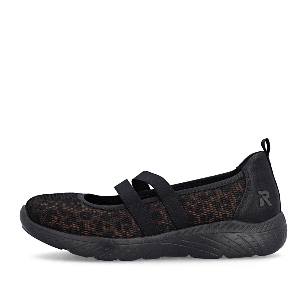 detail Dámské baleríny RIEKER M5075-00 černá S6