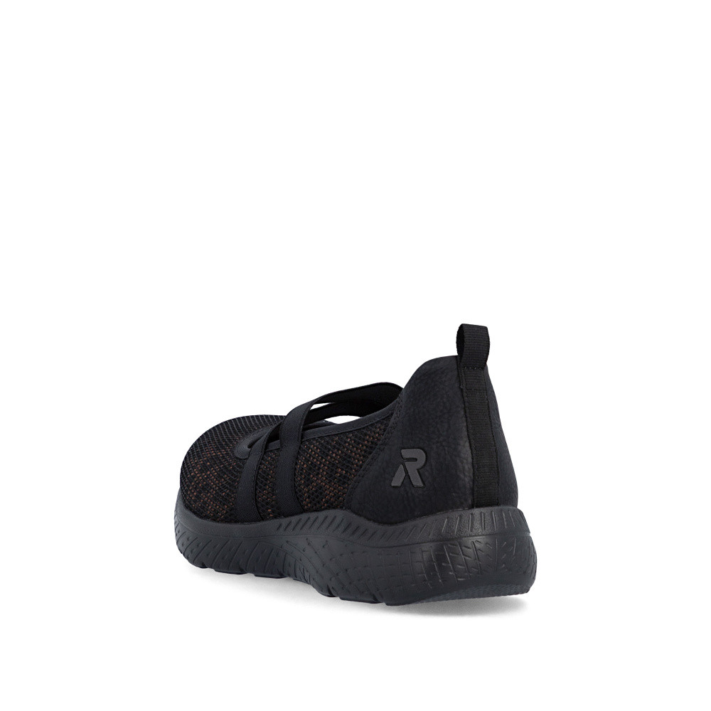 detail Dámské baleríny RIEKER M5075-00 černá S6