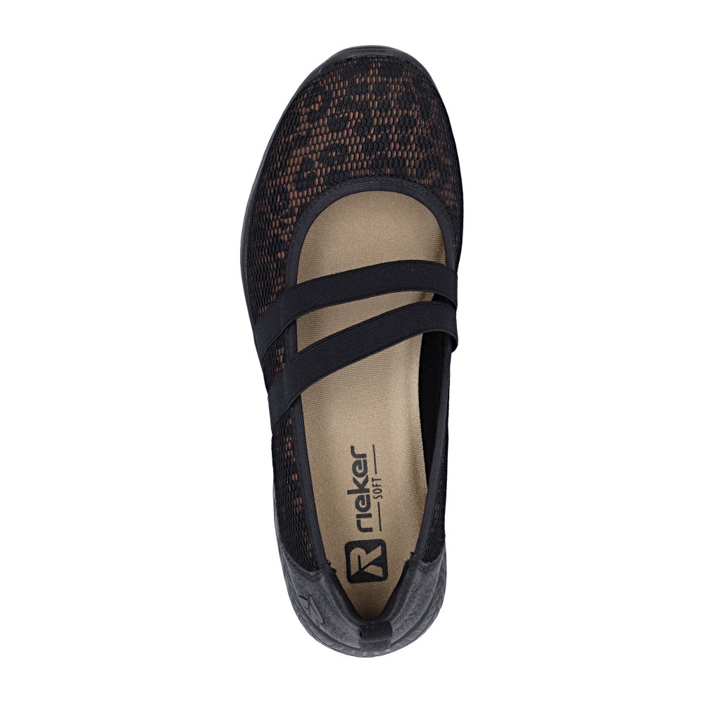 detail Dámské baleríny RIEKER M5075-00 černá S6