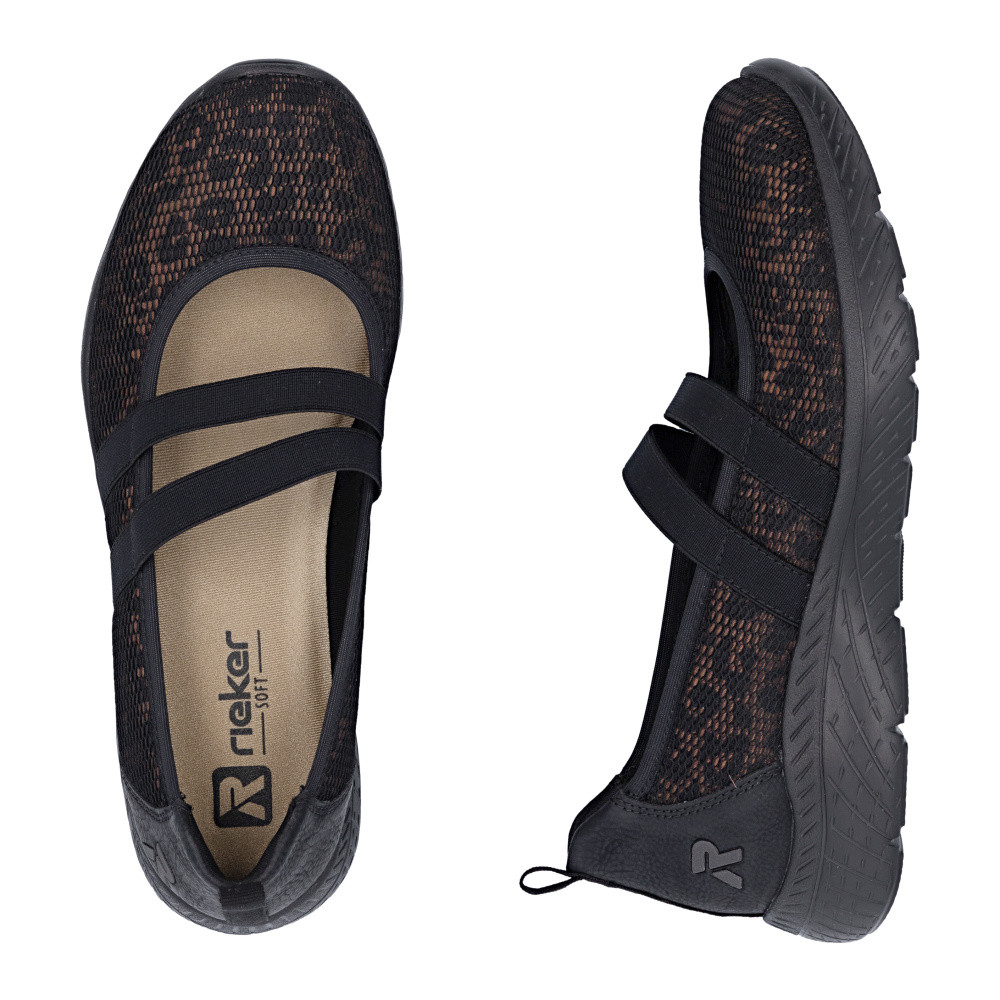 detail Dámské baleríny RIEKER M5075-00 černá S6