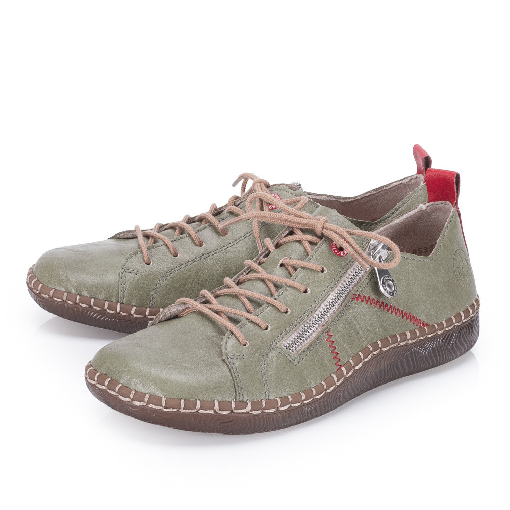 detail Dámské polobotky RIEKER N2401-54 zelená S6