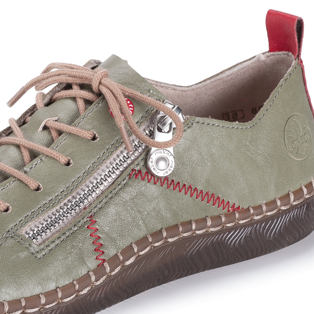 detail Dámské polobotky RIEKER N2401-54 zelená S6