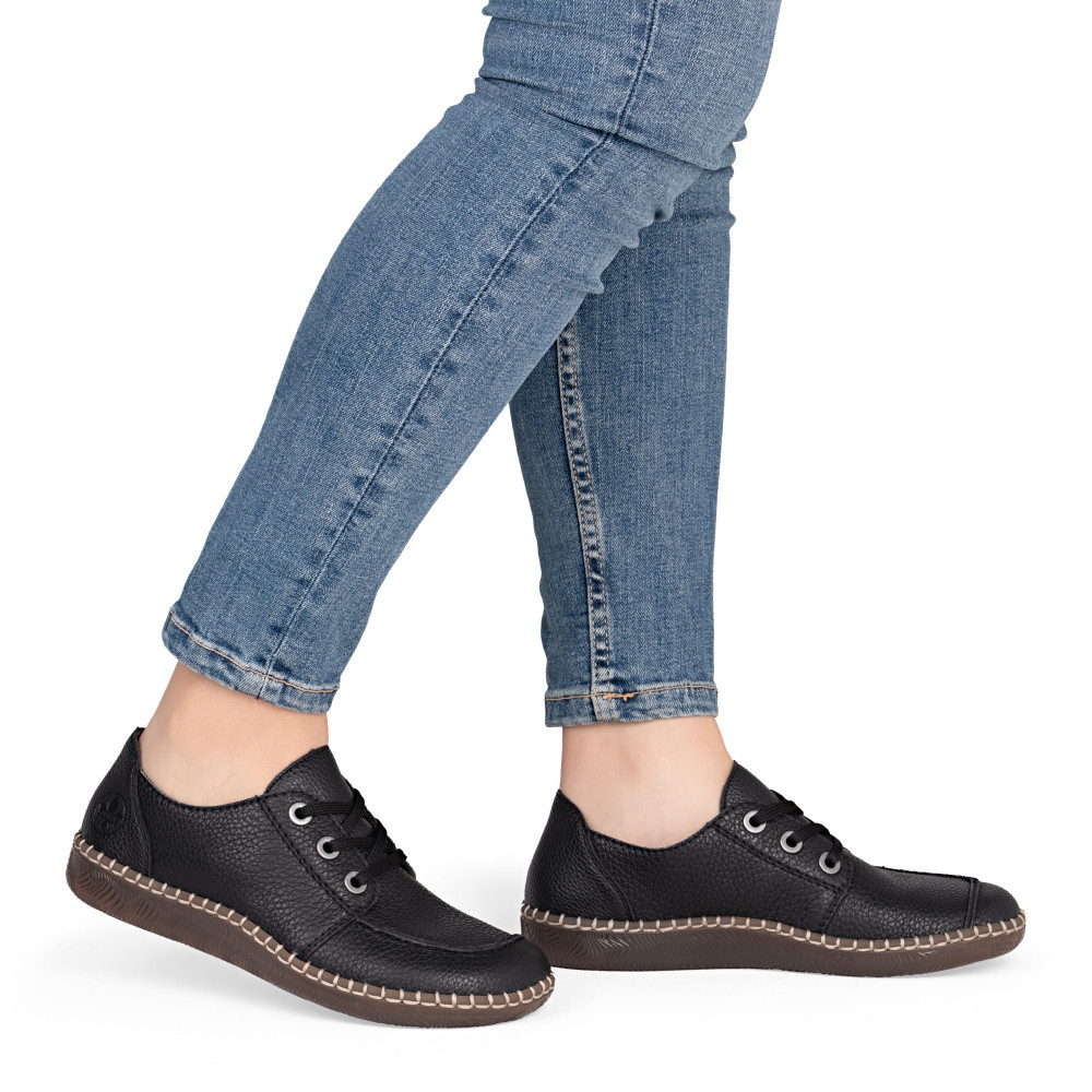 detail Dámské polobotky RIEKER N2402-00 černá S6