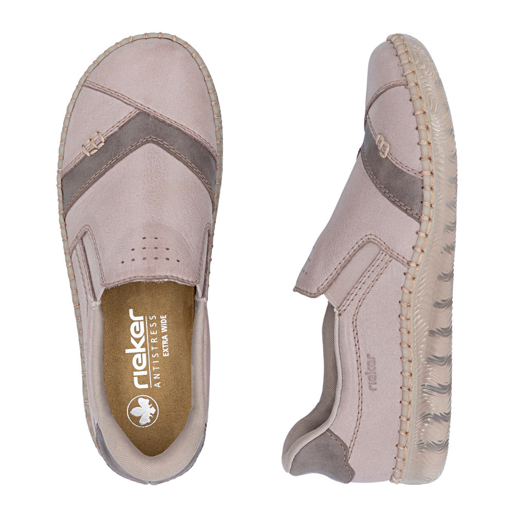 detail Dámské mokasíny RIEKER N2451-64 béžová S6