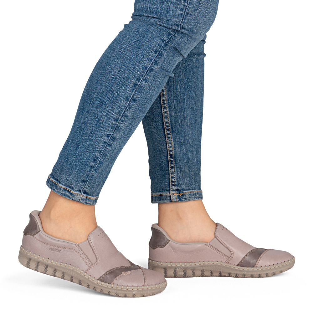 detail Dámské mokasíny RIEKER N2451-64 béžová S6