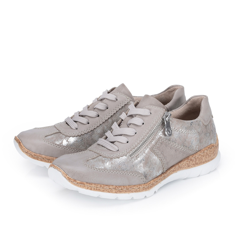 detail Dámské polobotky RIEKER N4221-90 béžová S6