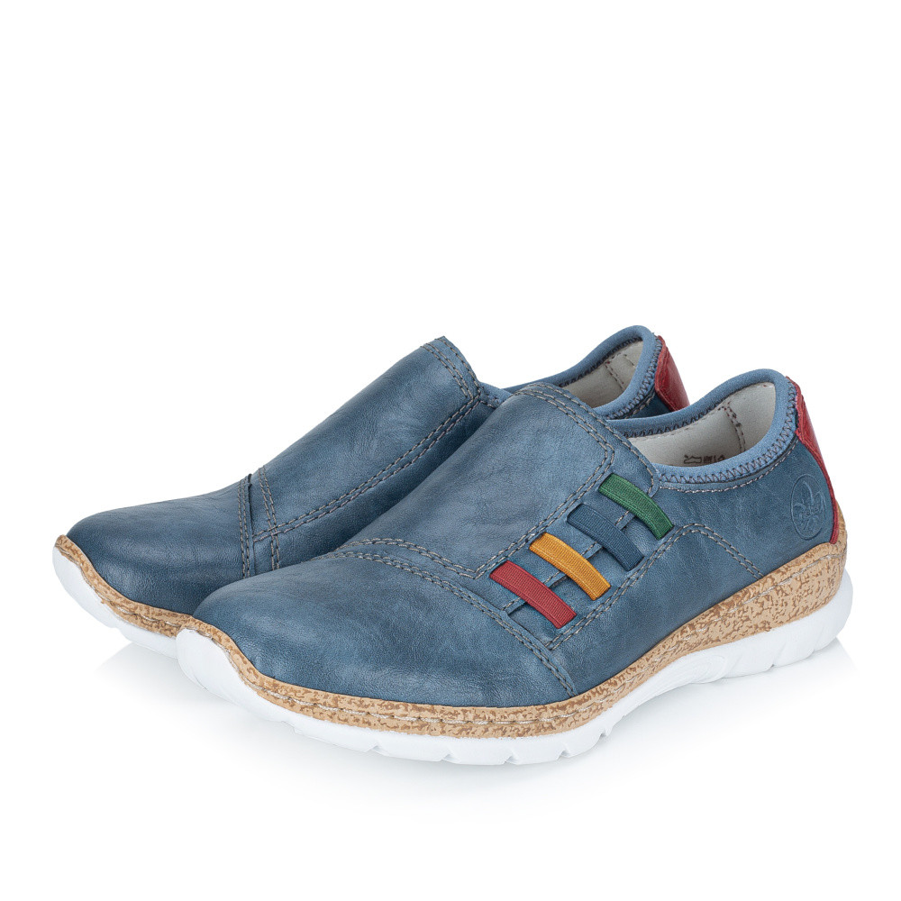 detail Dámské mokasíny RIEKER N4264-14 modrá S6