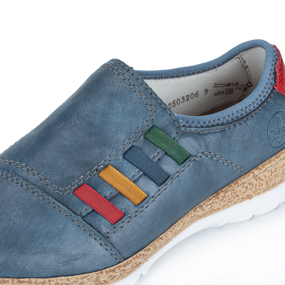 detail Dámské mokasíny RIEKER N4264-14 modrá S6