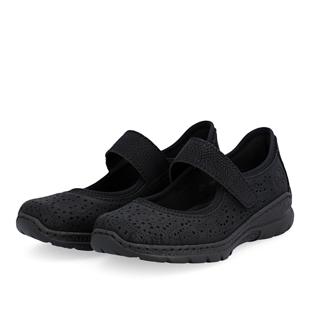 detail Dámské baleríny RIEKER N4299-00 černá S6