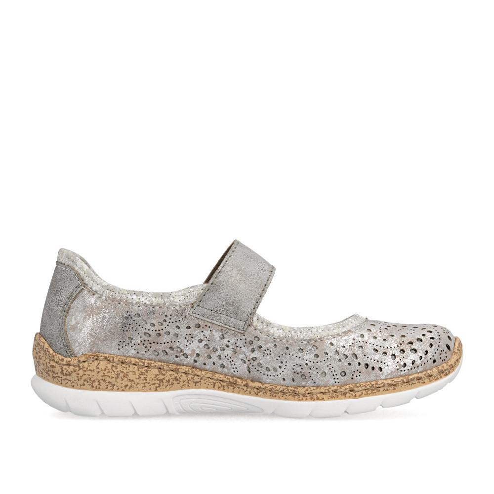 detail Dámské baleríny RIEKER N4299-90 šedá S6