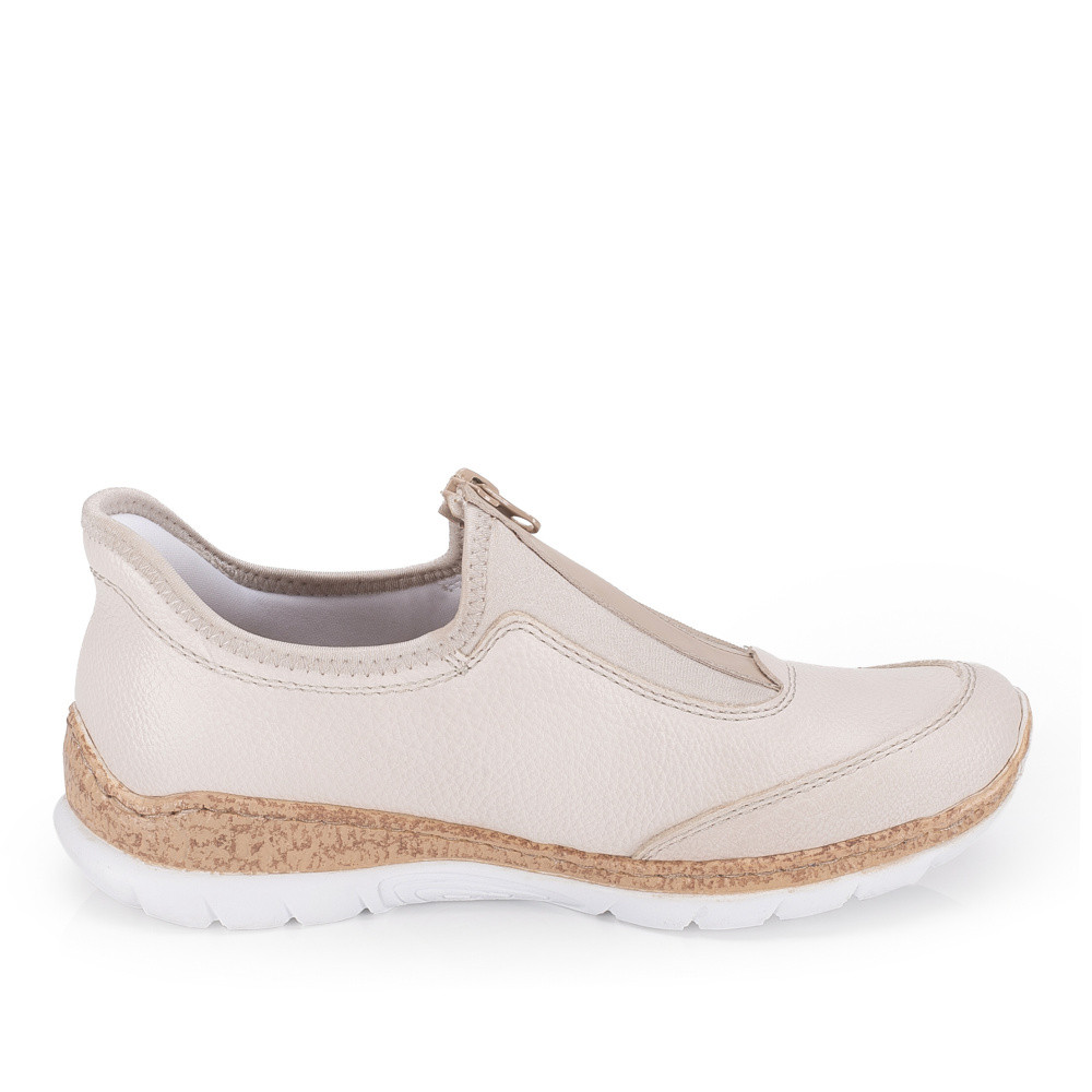 detail Dámské polobotky RIEKER N42F7-60 béžová S6