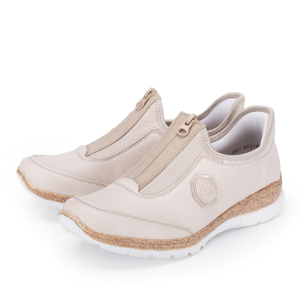 detail Dámské polobotky RIEKER N42F7-60 béžová S6