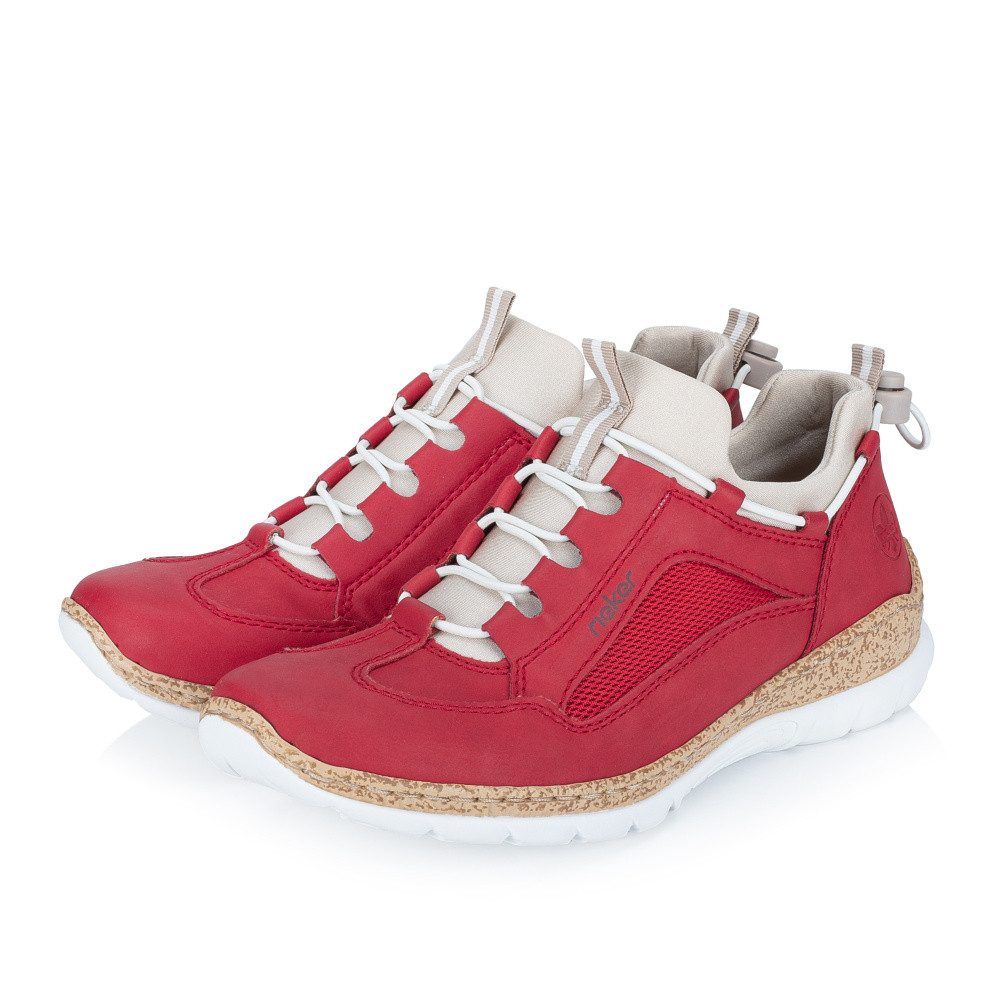 detail Dámské polobotky RIEKER N42F9-33 červená S6