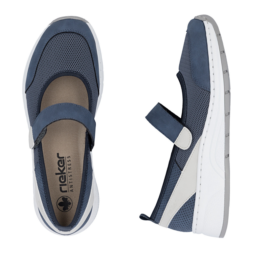 detail Dámské baleríny RIEKER N6554-12 modrá S6