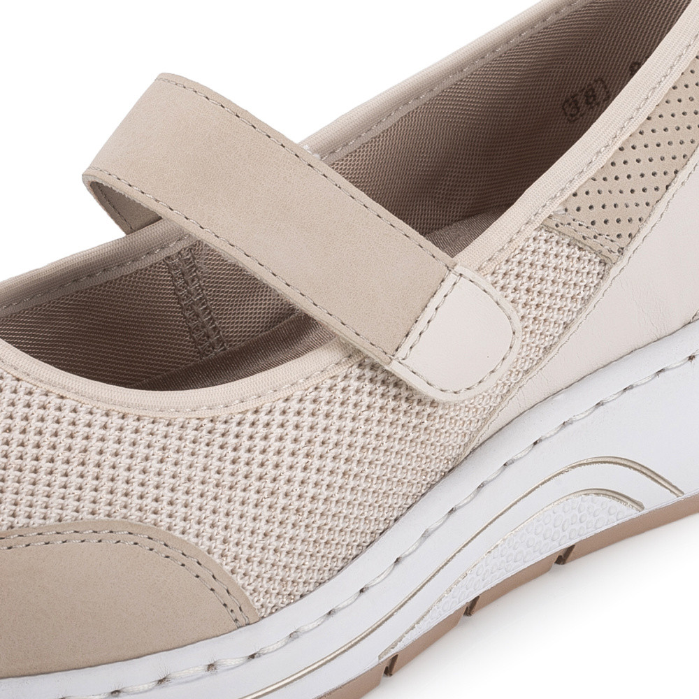 detail Dámské baleríny RIEKER N6554-60 béžová S6
