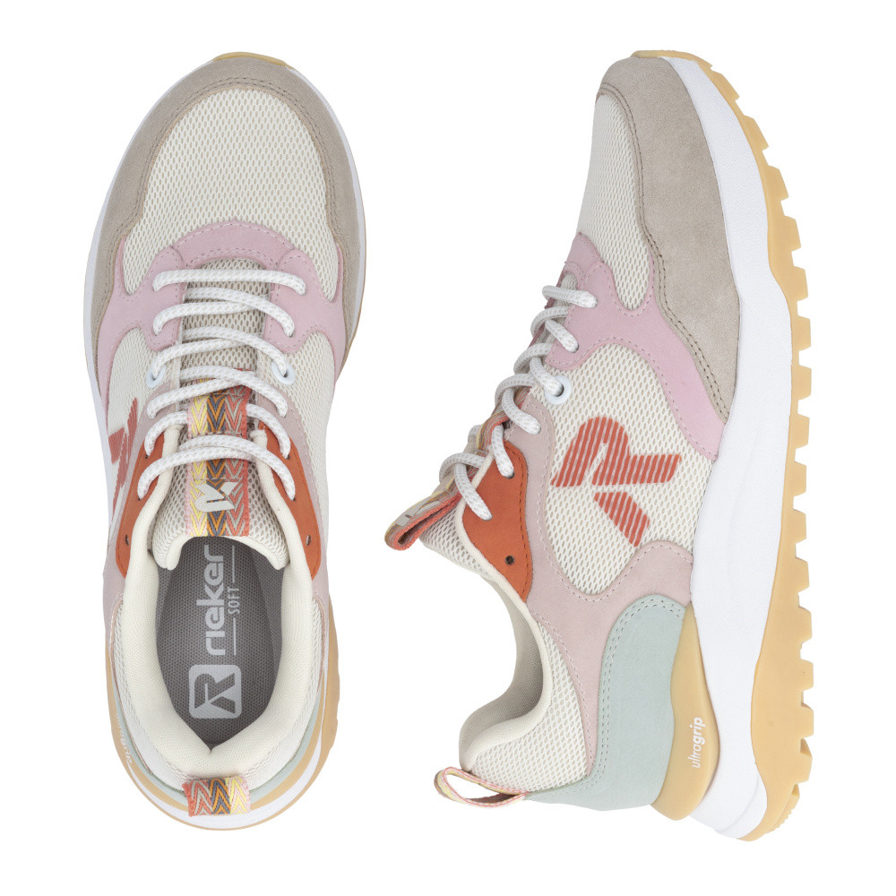 detail Dámské tenisky RIEKER W2506-61 béžová S6
