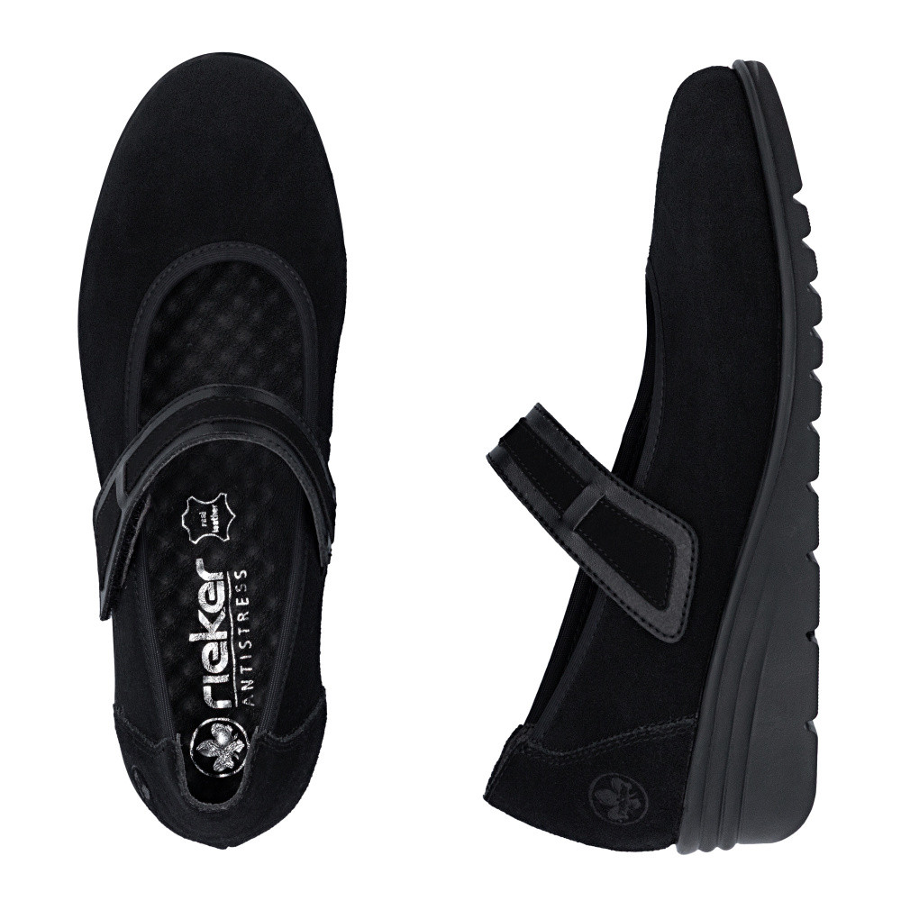 detail Dámské baleríny RIEKER L5357-00 černá S6