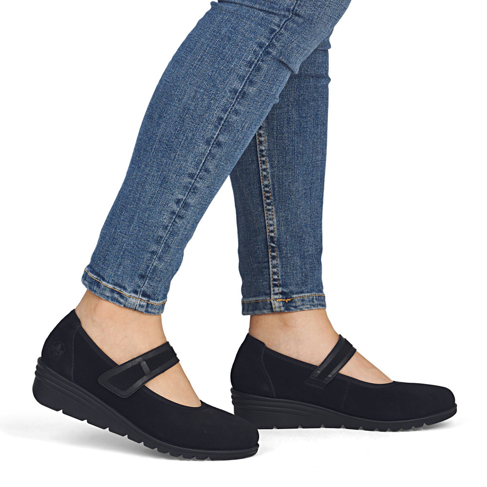 detail Dámské baleríny RIEKER L5357-00 černá S6