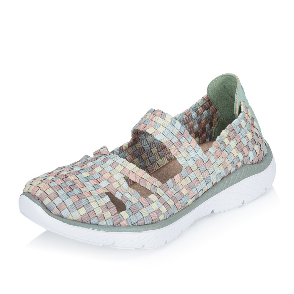 detail Dámské baleríny RIEKER M5059-91 zelená S6