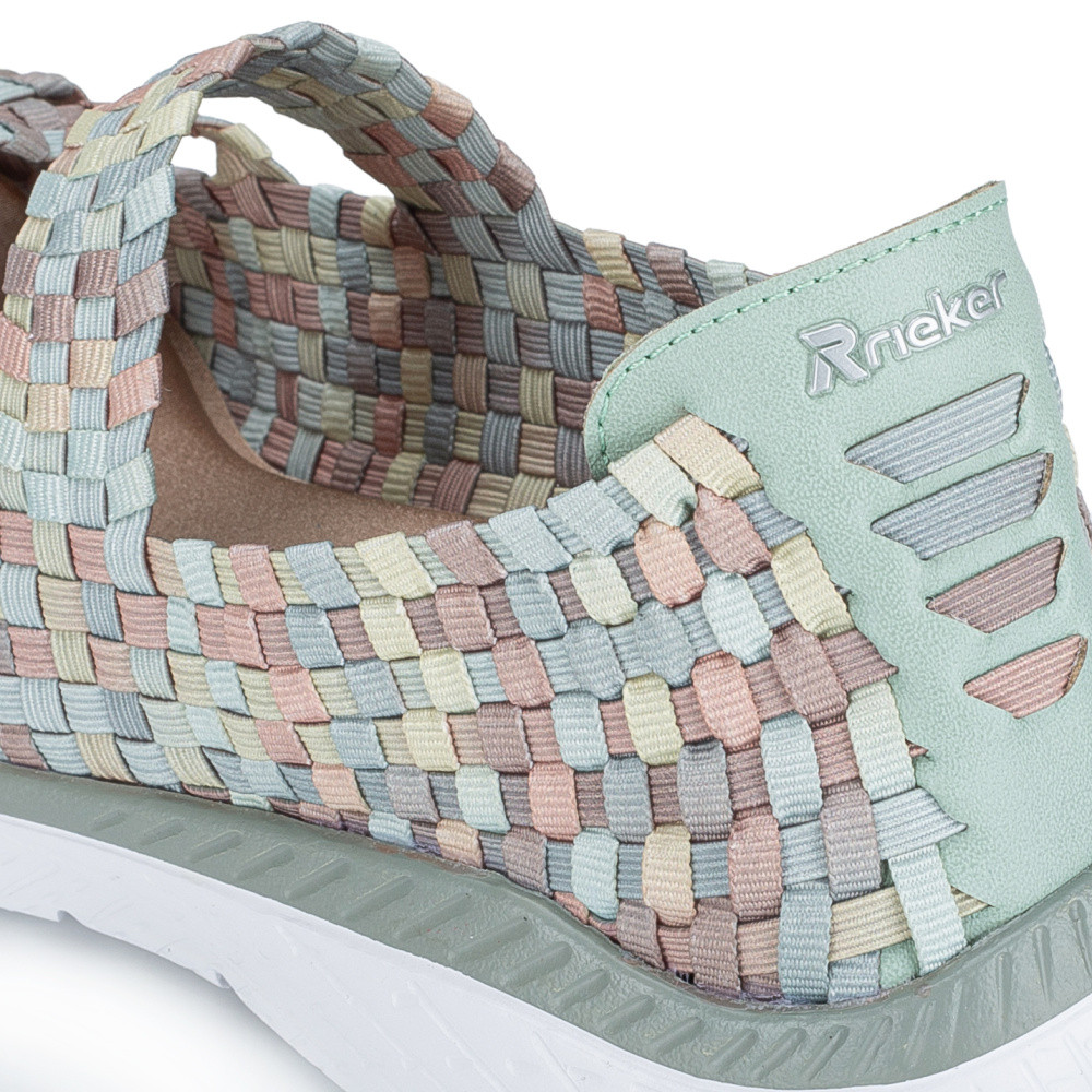 detail Dámské baleríny RIEKER M5059-91 zelená S6