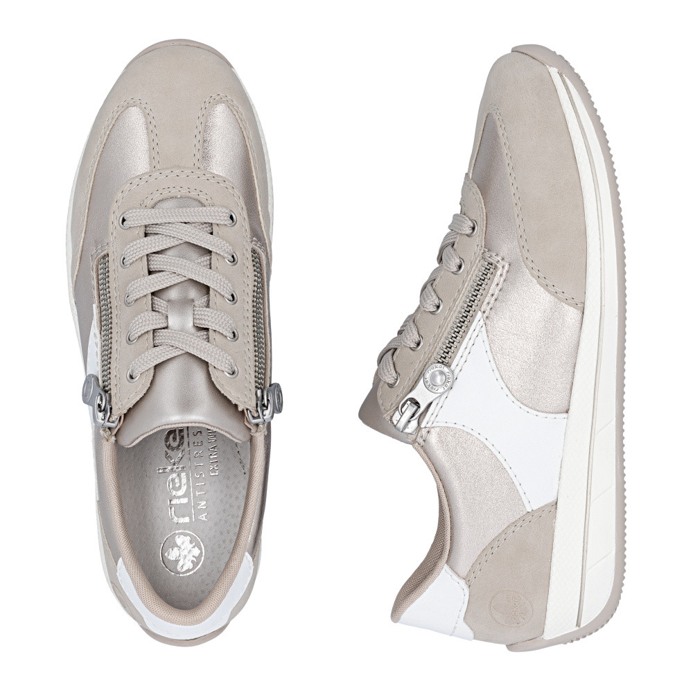 detail Dámské polobotky RIEKER N1103-90 béžová S6