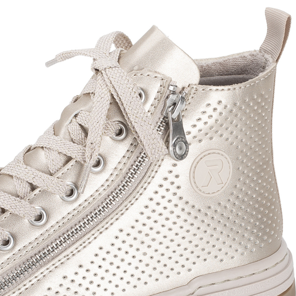 detail Dámské tenisky RIEKER N3945-93 zlatá S6