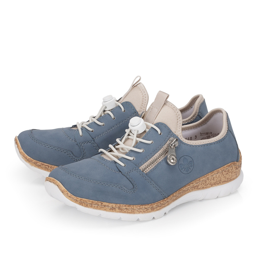 detail Dámské polobotky RIEKER N42G0-14 modrá S6