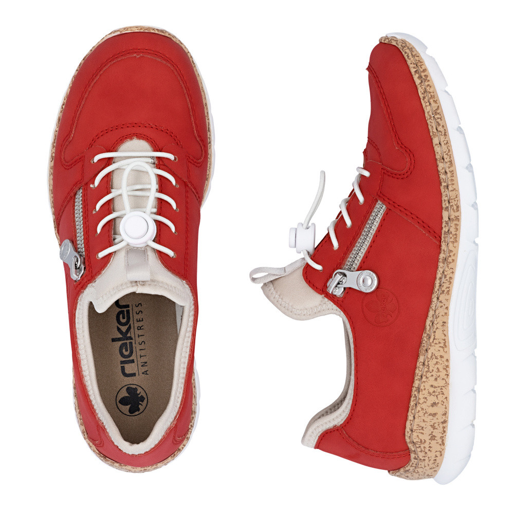 detail Dámské polobotky RIEKER N42G0-33 červená S6