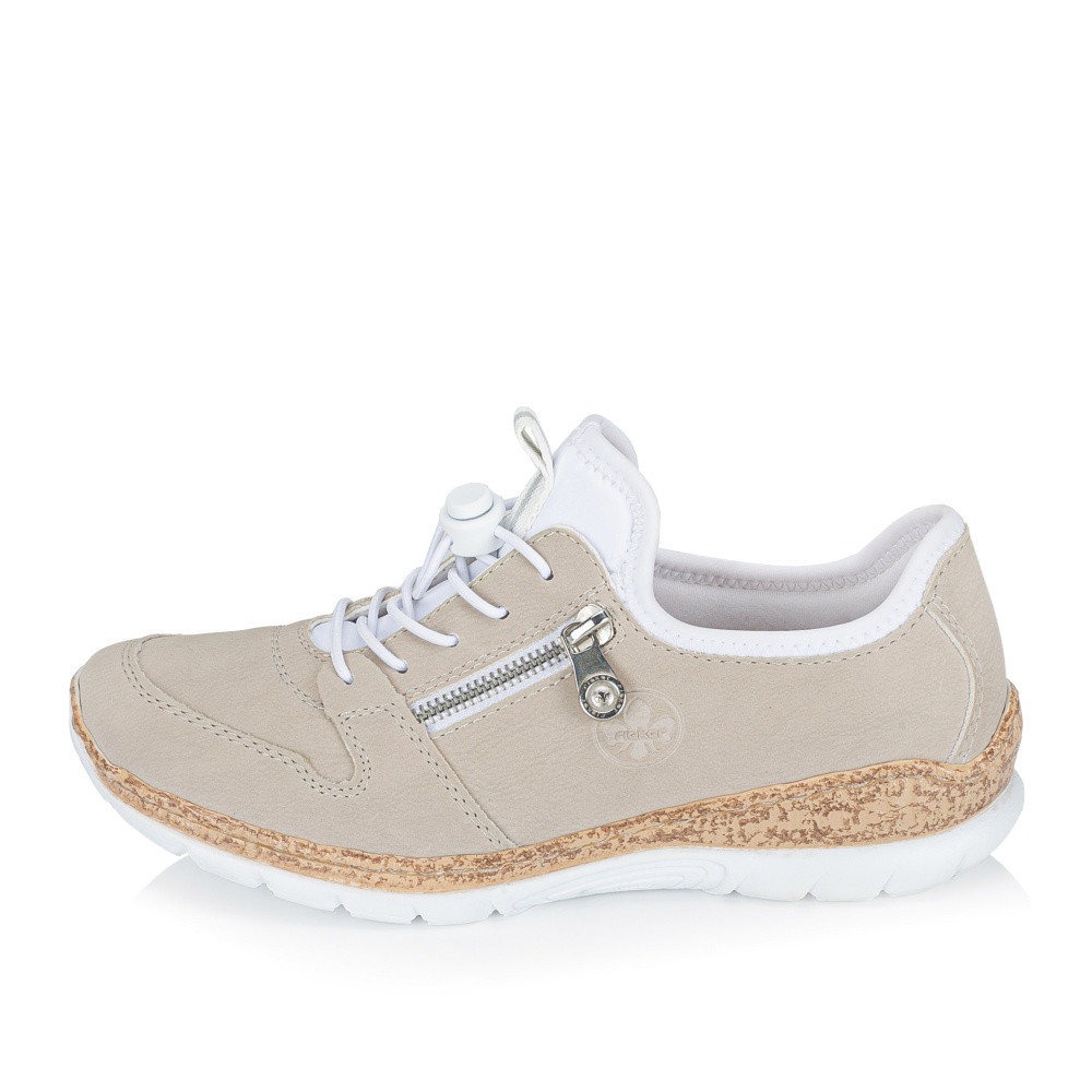 detail Dámské polobotky RIEKER N42G0-60 béžová S6