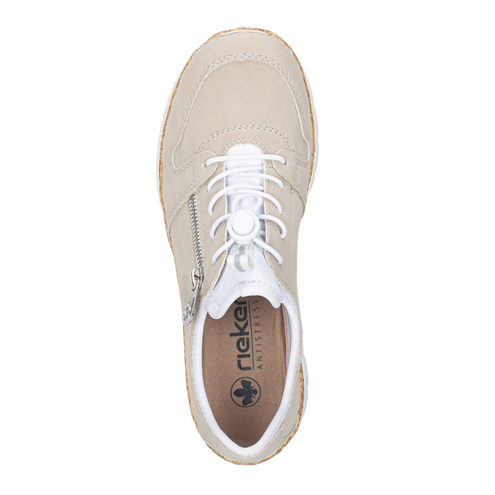 detail Dámské polobotky RIEKER N42G0-60 béžová S6