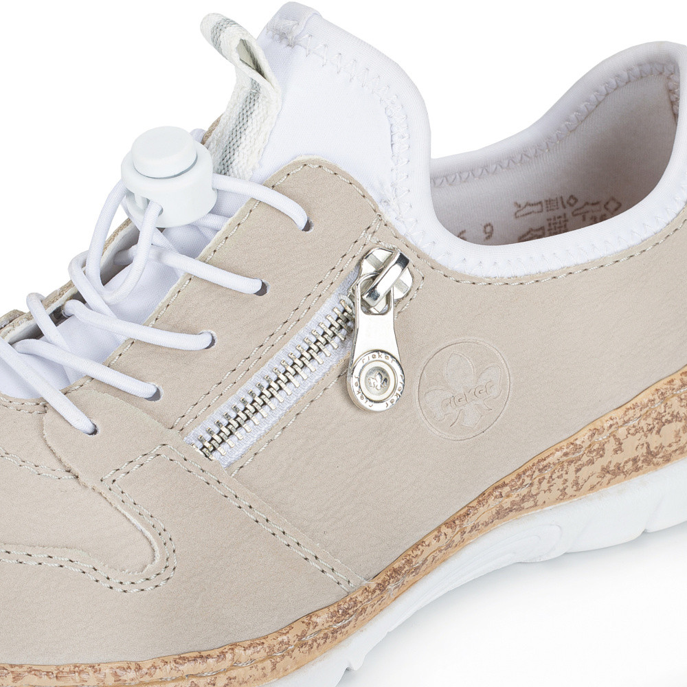 detail Dámské polobotky RIEKER N42G0-60 béžová S6