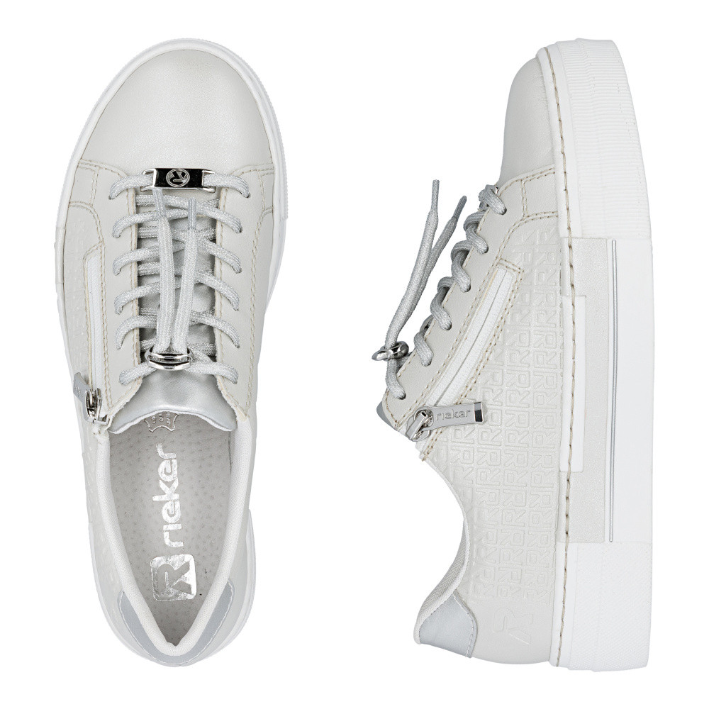 detail Dámské tenisky RIEKER N4960-90 stříbrná S6