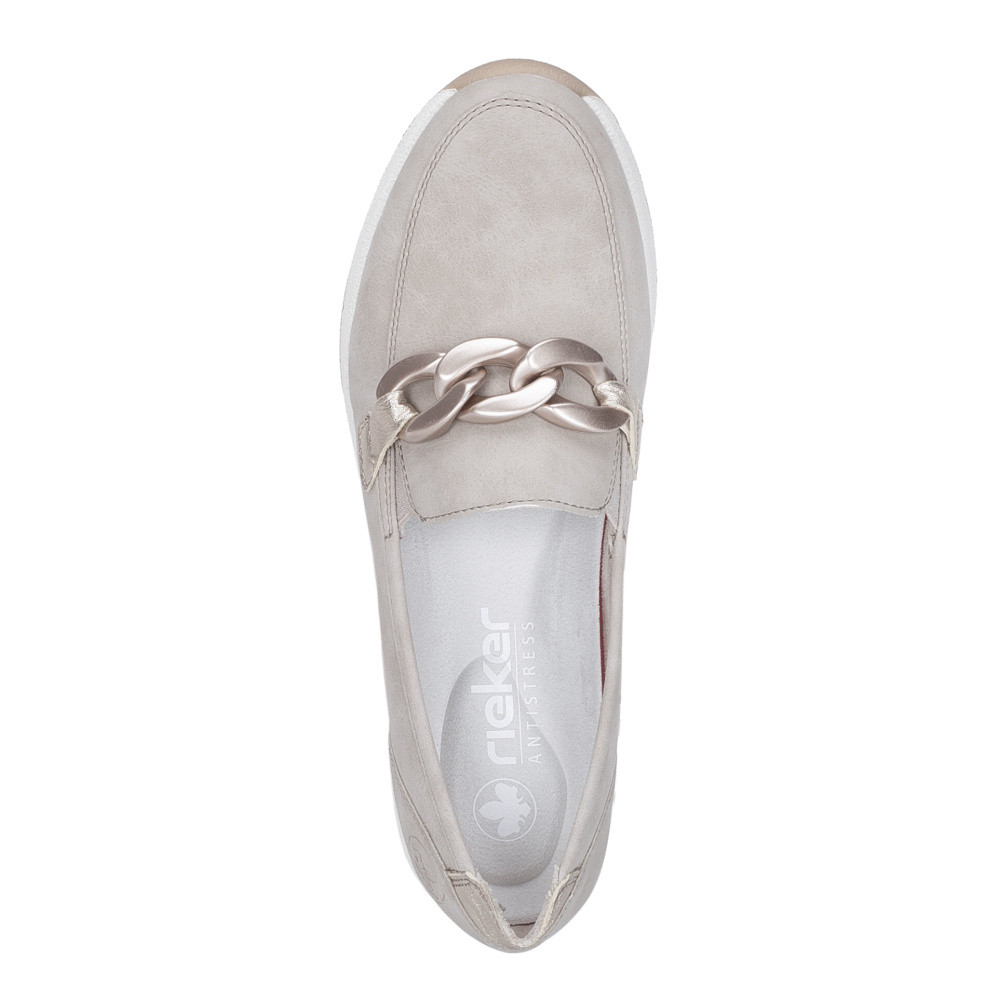 detail Dámské mokasíny RIEKER N9350-62 béžová S6