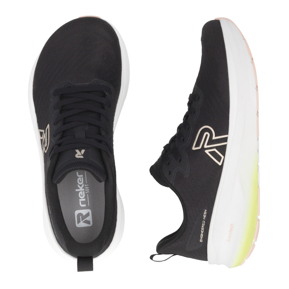 detail Dámské tenisky RIEKER W4301-00   BLACK   H/W6